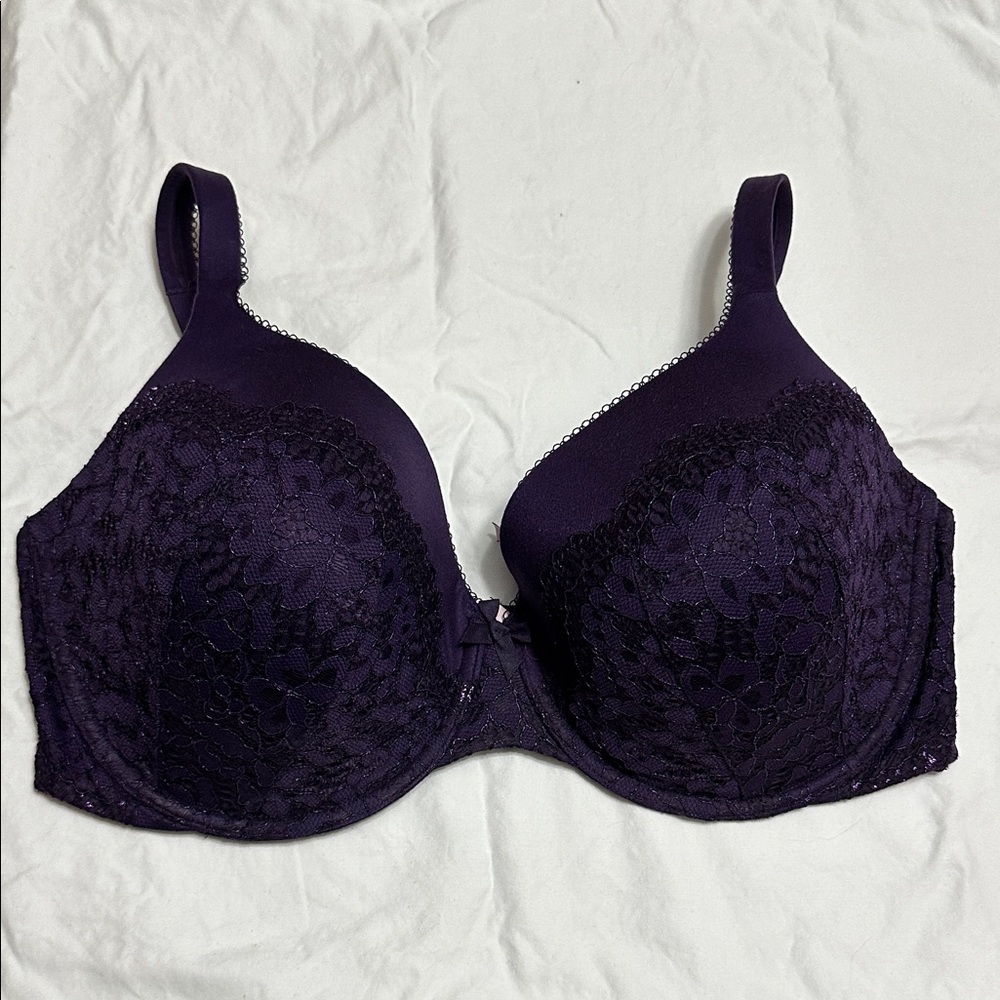 Victoria's Secret Deep Purple Lace Bra size 38 DDD